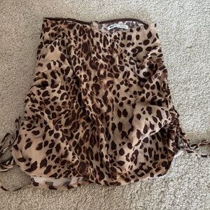 NWOT reformation leopard print mini skirt